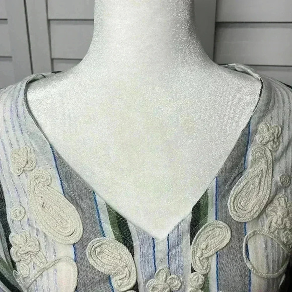 Soft Surroundings Manhattan Beach Wool Blend V-Neck 3/4 Sleeve Tunic Top Size XS - Picture 7 of 11